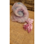 Fairy Dreams - Pink purple and Blue Carded Art Batt 30g with 10g pink Devon and Cornwall locks Fairy Dreams - Pink purple and Blue Carded Art Batt 30g with 10g pink Devon and Cornwall locks