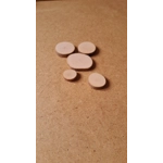 Set of 5 miniature small rustic wood slices Set of 5 miniature small rustic wood slices