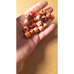 Rustic wood beads various designs