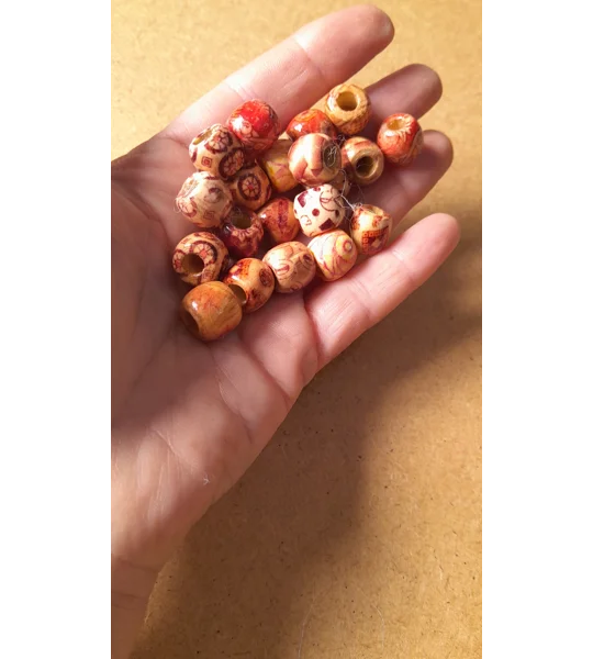 Rustic wood beads various designs