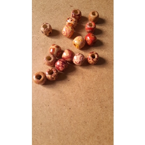 Rustic wood beads various designs