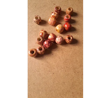 Rustic wood beads various designs