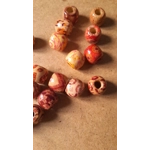Rustic wood beads various designs