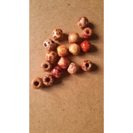 Rustic wood beads various designs