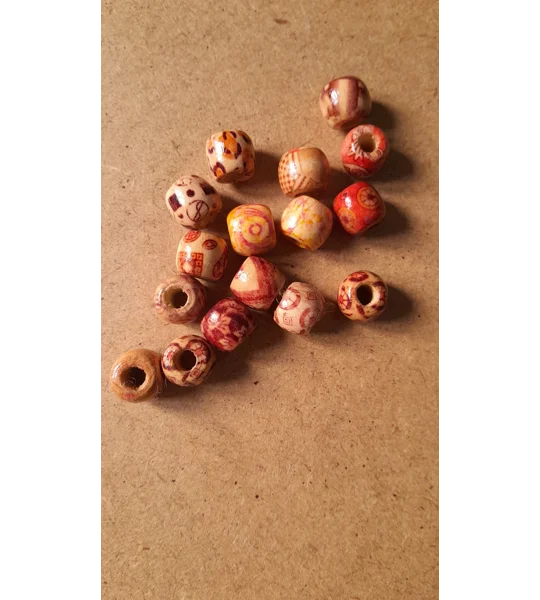 Rustic wood beads various designs