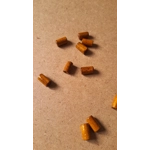 Natural wood cylindrical tube beads pale wood