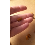 Natural wood cylindrical tube beads pale wood