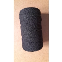 Cotton Twine / thread, warp threads, macrame cord - in black