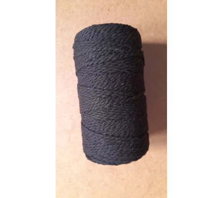 Cotton Twine / thread, warp threads, macrame cord - in black