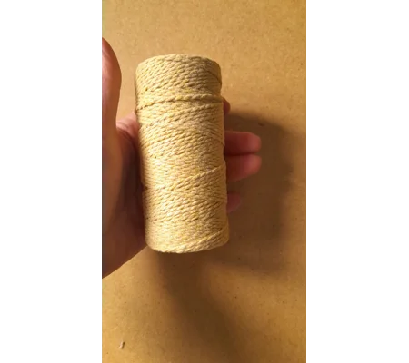 Cotton Twine / thread, warp threads, macrame cord - in yellow
