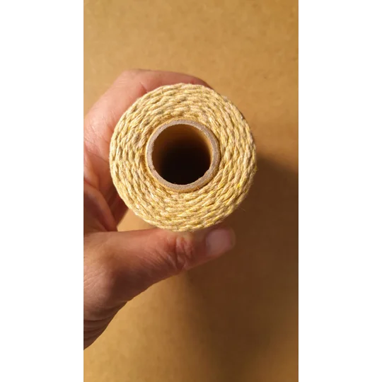 Cotton Twine / thread, warp threads, macrame cord - in yellow