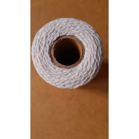Cotton Twine / thread, warp threads, macrame cord - in white