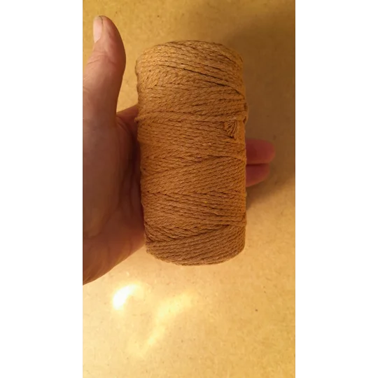 Cotton Twine / thread, warp threads, macrame cord - in rusty orange
