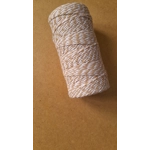 Striped Cotton Twine / thread, warp threads, macrame cord - in coffee and white Striped Cotton Twine / thread, warp threads, macrame cord - in coffee and white