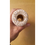 Striped Cotton Twine / thread, warp threads, macrame cord - in coffee and white Striped Cotton Twine / thread, warp threads, macrame cord - in coffee and white