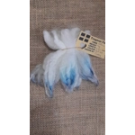 Cream and white wavy wool locks dip dyed in blue and silver Suffolk sheep locks Cream and white wavy wool locks dip dyed in blue and silver Suffolk sheep locks