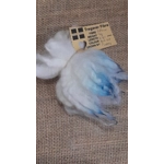 Cream and white wavy wool locks dip dyed in blue and silver Suffolk sheep locks Cream and white wavy wool locks dip dyed in blue and silver Suffolk sheep locks