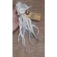Silver dip  wavy wool locks, Devon and Cornwall Longwool 7g