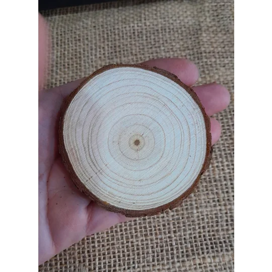 Rustic wood slice 6cm - 7cm