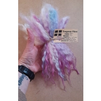 Pink blue and purple pastels Valais Blacknose wool locks, 10g  inspired by Enid from Wednesday