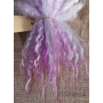 Pink blue and purple pastels Valais Blacknose wool locks, 10g  inspired by Enid from Wednesday Pink blue and purple pastels Valais Blacknose wool locks, 10g  inspired by Enid from Wednesday