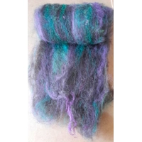 Halloween Purple Green Black and Brown Carded Art Batt 30g