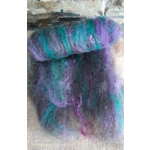 Halloween Purple Green Black and Brown Carded Art Batt 30g Halloween Purple Green Black and Brown Carded Art Batt 30g