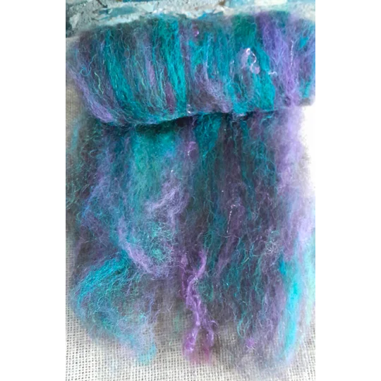 Halloween Purple Green Black and Brown Carded Art Batt 30g