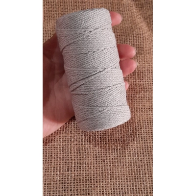 Cotton Twine / thread, warp threads, macrame cord - in grey