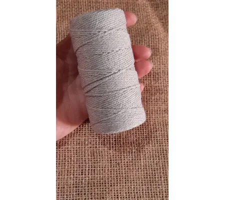 Cotton Twine / thread, warp threads, macrame cord - in grey