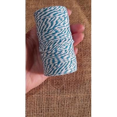 Cotton Twine / thread, warp threads, macrame cord - in blue and white