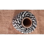 Cotton Twine / thread, warp threads, macrame cord - in black and white