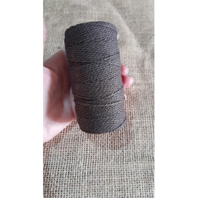 Cotton Twine / thread, warp threads, macrame cord - in dark brown