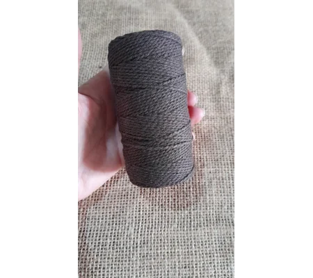 Cotton Twine / thread, warp threads, macrame cord - in dark brown
