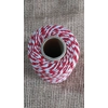 Cotton Twine / thread, warp threads, macrame cord - in red and white Cotton Twine / thread, warp threads, macrame cord - in red and white