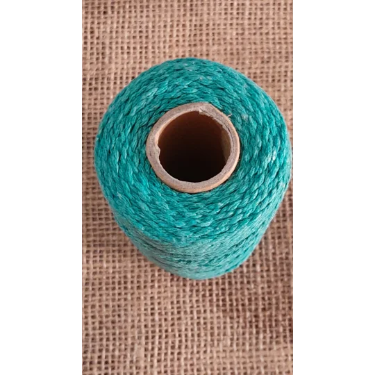 Cotton Twine / thread, warp threads, macrame cord - in teal