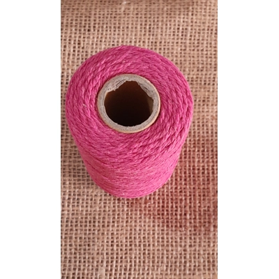 Cotton Twine / thread, warp threads, macrame cord - in bright pink