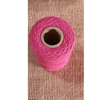 Cotton Twine / thread, warp threads, macrame cord - in bright pink