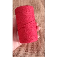 Cotton Twine / thread, warp threads, macrame cord - in red