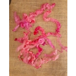Mixed breeds curly wool, 10g Pink Coral and Salmon Mixed breeds curly wool, 10g Pink Coral and Salmon