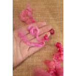 Mixed breeds curly wool, 10g Pinks Coral and Slamon Mixed breeds curly wool, 10g Pinks Coral and Slamon