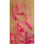 Mixed breeds curly wool, 10g Pink Coral and Salmon Mixed breeds curly wool, 10g Pink Coral and Salmon