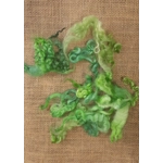 Mixed breeds curly wool, 10g Bright and light Green mix Mixed breeds curly wool, 10g Bright and light Green mix