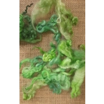 Mixed breeds curly wool, 10g Bright and light Green mix Mixed breeds curly wool, 10g Bright and light Green mix