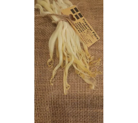 Light Corn Yellow wavy wool locks, Devon and Cornwall Longwool 7g