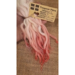 Candy Cane pink/white/cream wavy wool locks, Devon and Cornwall Longwool 7g Candy Cane pink/white/cream wavy wool locks, Devon and Cornwall Longwool 7g
