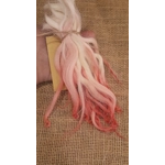 Candy Cane pink/white/cream wavy wool locks, Devon and Cornwall Longwool 7g Candy Cane pink/white/cream wavy wool locks, Devon and Cornwall Longwool 7g