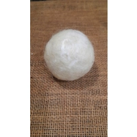 Handmade Wool Balls for felting crafts - snowy shimmer
