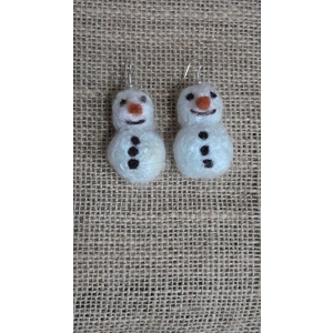 felting kit snowmen  snowmen earrings earrings felting kit snowmen felting felted snowmen