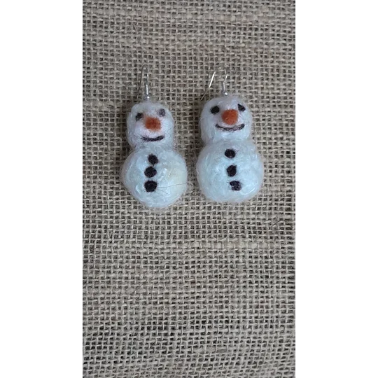 felting kit
snowmen 
snowmen earrings
earrings felting kit
snowmen felting
felted snowmen